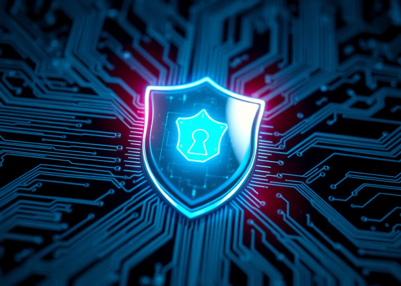 Cybersecurity shield over circuit board